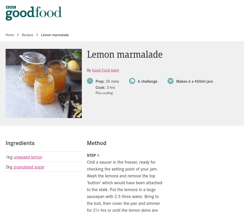 Lemon marmalade