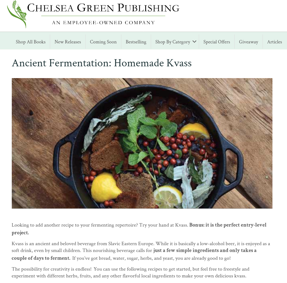 Ancient Fermentation: Homemade Kvass