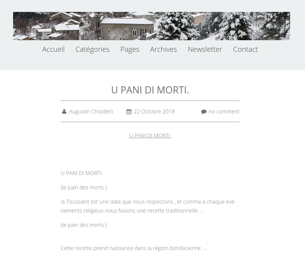 U Pani Di Morti