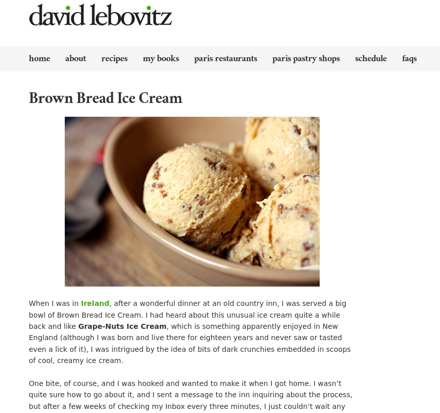 Brown Bread Ice Cream