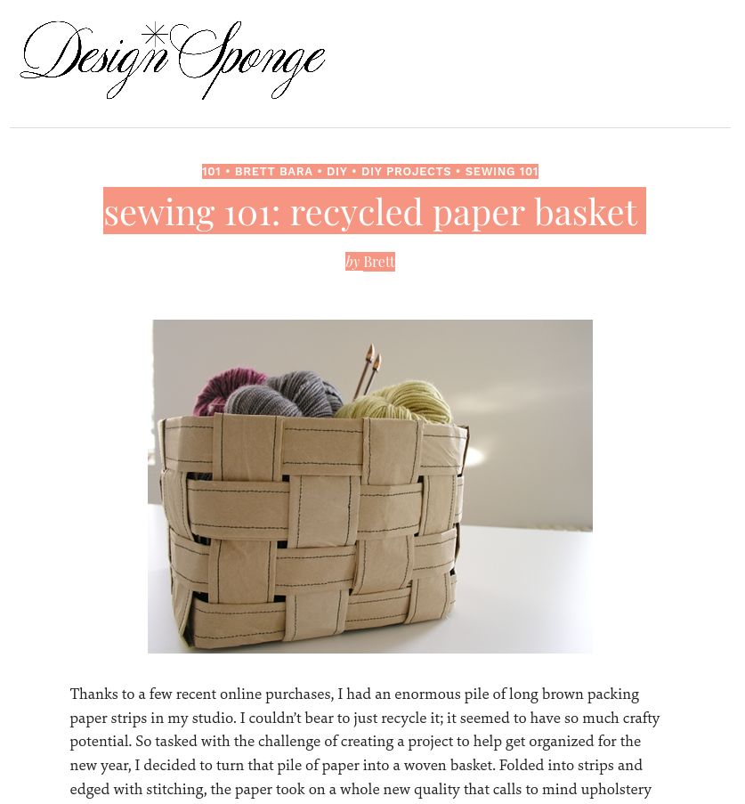 Recycled Paper Basket