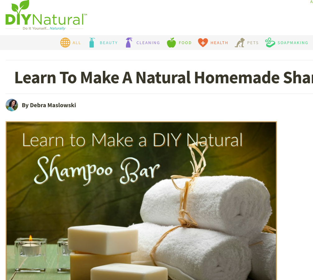 Learn To Make A Natural Homemade Shampoo Bar