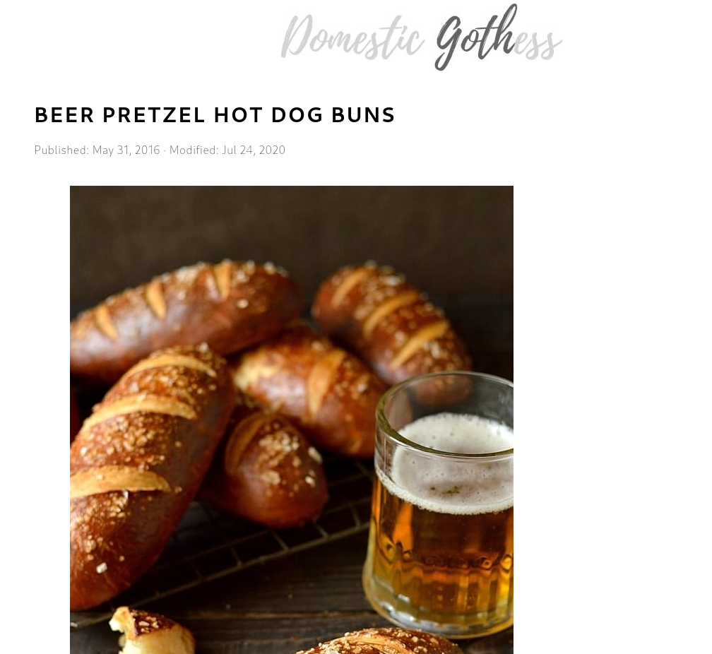 Beer Pretzel Hot Dog Buns