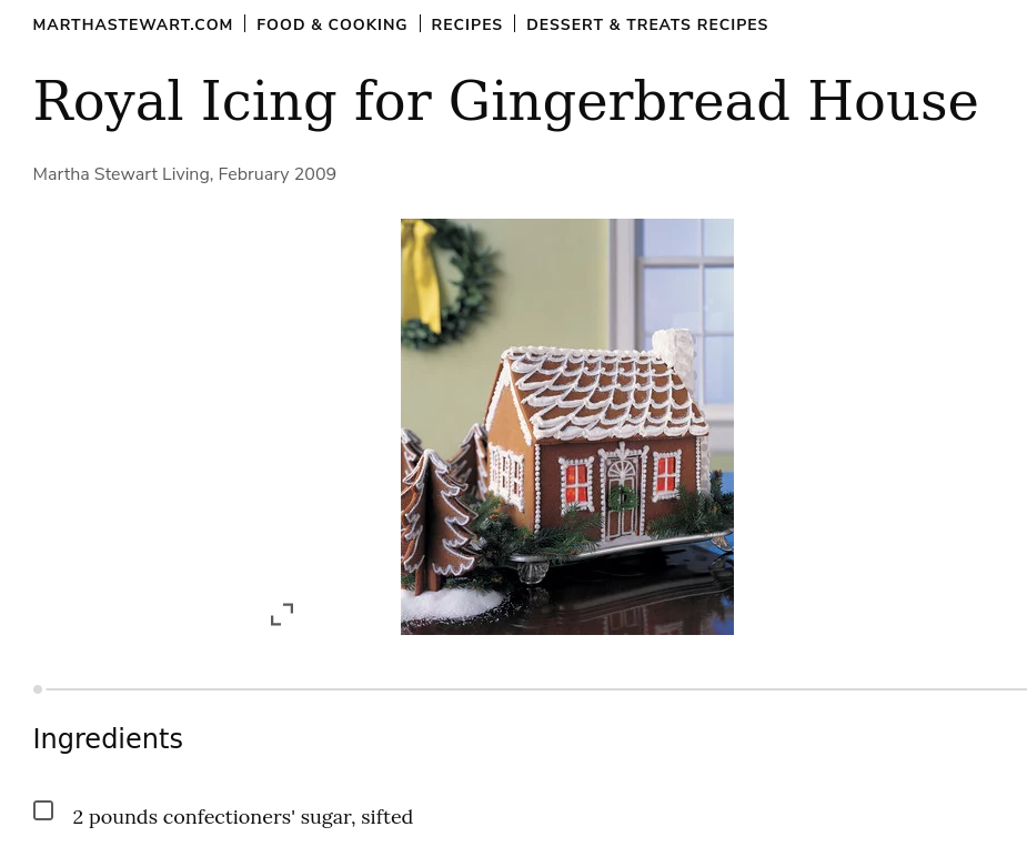 Royal icing for gingerbread house recipe