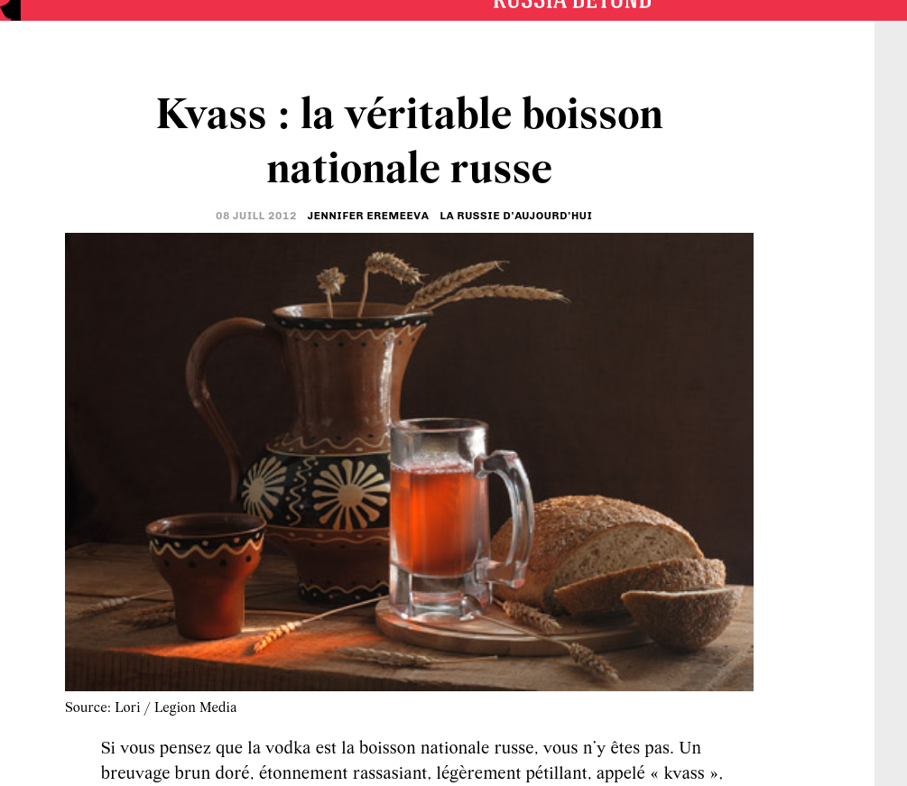 Kvass : la véritable boisson nationale russe