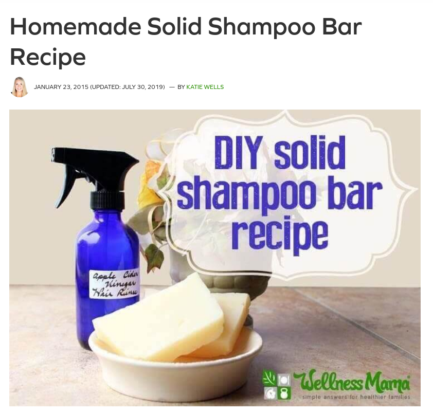 DIY Shampoo Bar Recipe